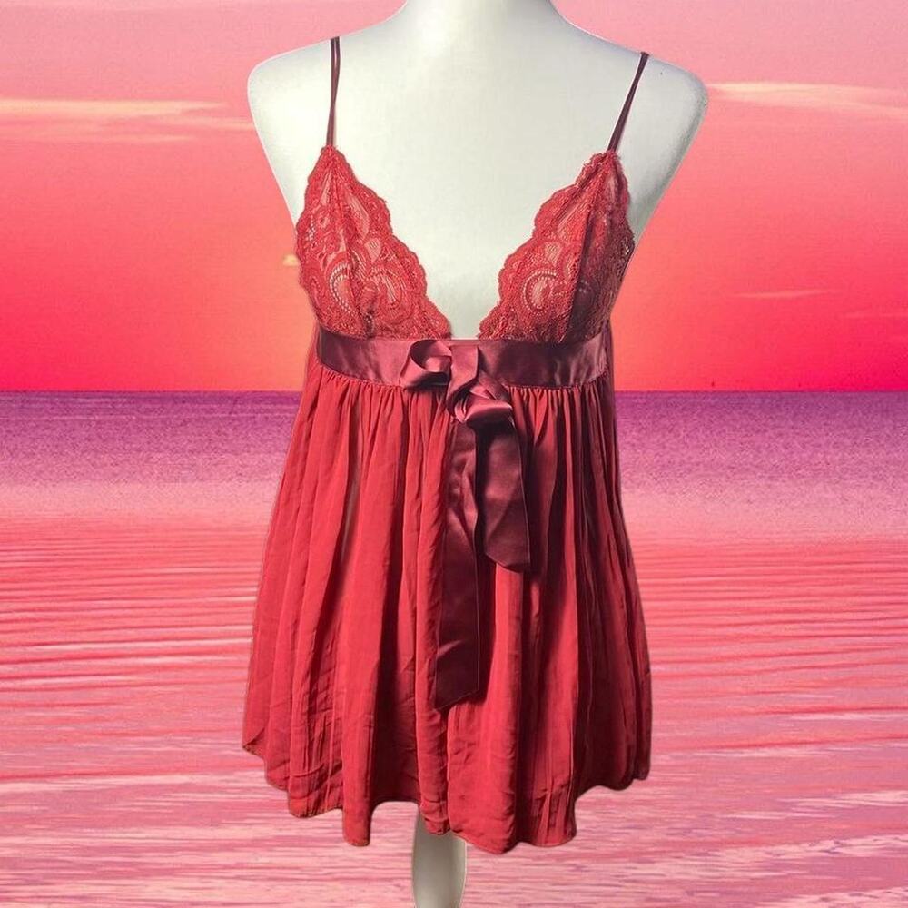 Y2K Victorias Secret Red Babydoll Slip